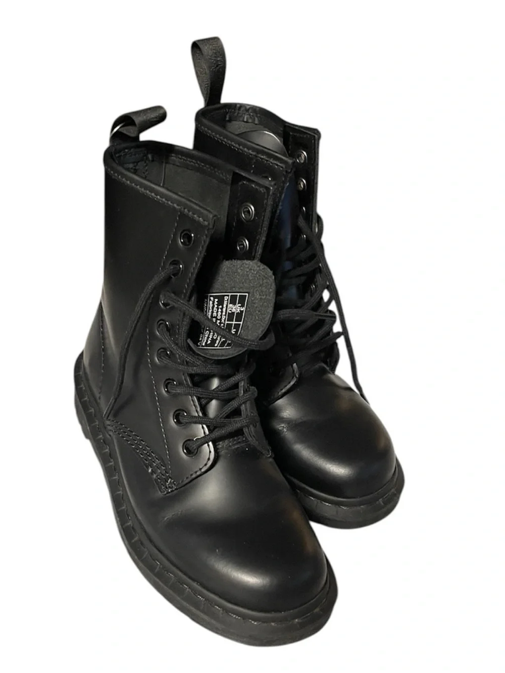 Dr. Martens UNISEX 1460 MONO Smooth Leather Lace Up Boots Black 5US, 36EU